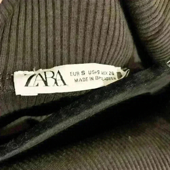 Zara Ribbed Mini Dress Size S - Picture 6 of 7